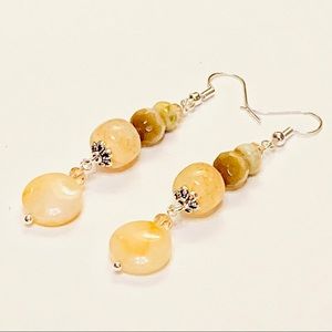 Tawny Golden Lioness Multi-Gemstone Earrings